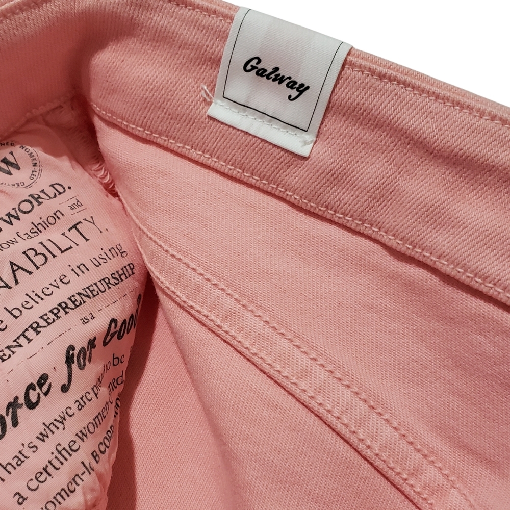 Frank & Eileen Galway Cropped Pants Taffy Frayed Hem Women Cotton Blend NWOT! - Picture 6 of 8